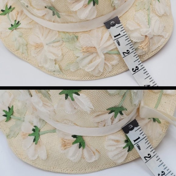 Christine Original Silk Flowers & Netting Vintage Hat - Picture 9 of 16
